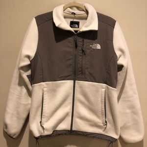 NORTH FACE white denali jacket